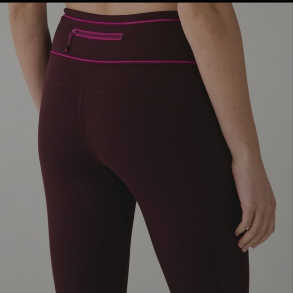 NWOT 🍋 Lululemon Pace Queen Tight, Bordeaux Drama/Raspberry, Size 6 - Picture 4 of 14
